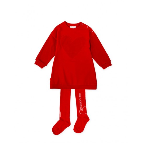 RED HEART DRESS WITH TIGHTS-8235W25