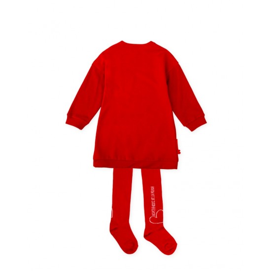 RED HEART DRESS WITH TIGHTS-8235W25