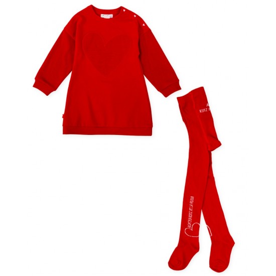 RED HEART DRESS WITH TIGHTS-8235W25