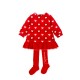 DRESS CHECKERED HEARTS RED WITH TIGHTS-8236W25