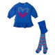 ELECTRIC BLUE HEART DRESS WITH TIGHTS-8292W25