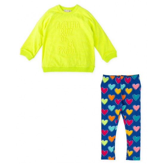 LIMA SWEATSHIRT SET AND HEART LEGGINGS-8731W25
