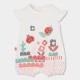 Boboli Knit play suit for baby girl -BCI off white 113027-1111-SS26