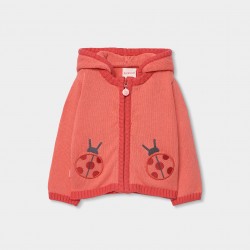 Boboli Knitwear jacket for baby girl -BCI geranium 113106-3948-SS26