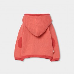 Boboli Knitwear jacket for baby girl -BCI geranium 113106-3948-SS26