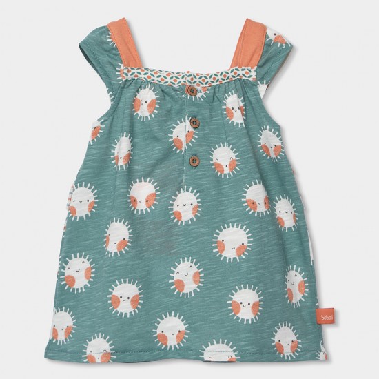 Boboli Πλεκτό φόρεμα με στάμπα για μωρό -BCI αποτύπωμα 123040-9826-SS26