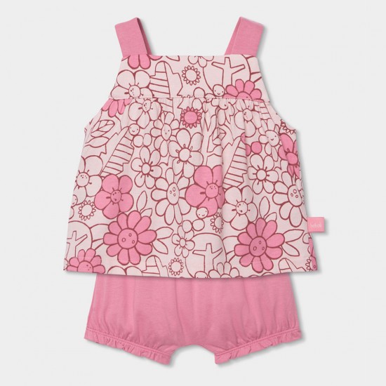 Boboli Σετ πλεκτό φλοράλ για κορίτσι -BCI αποτύπωμα 133029-9827-SS26