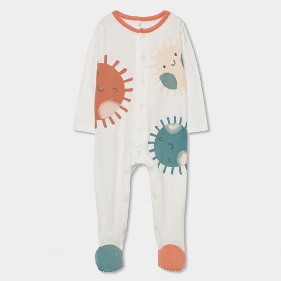 Boboli Knit play suit for baby -BCI off white 223041-1111-SS26