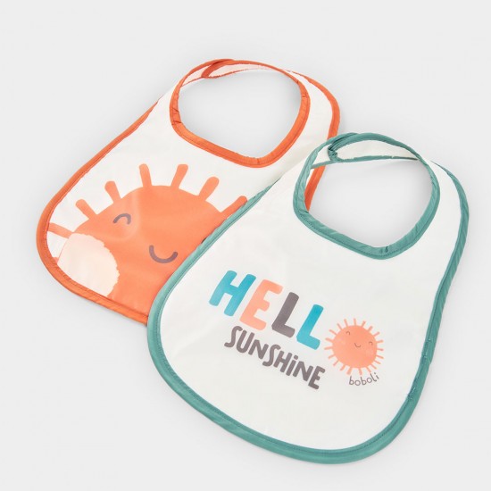Boboli Pack 2 bibs for baby off white 223096-1111-SS26