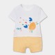 Boboli Knit play suit for baby boy -BCI white 243032-1100-SS26