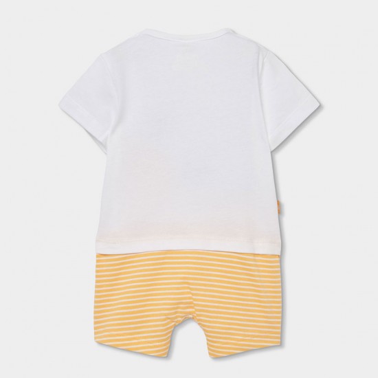 Boboli Knit play suit for baby boy -BCI white 243032-1100-SS26