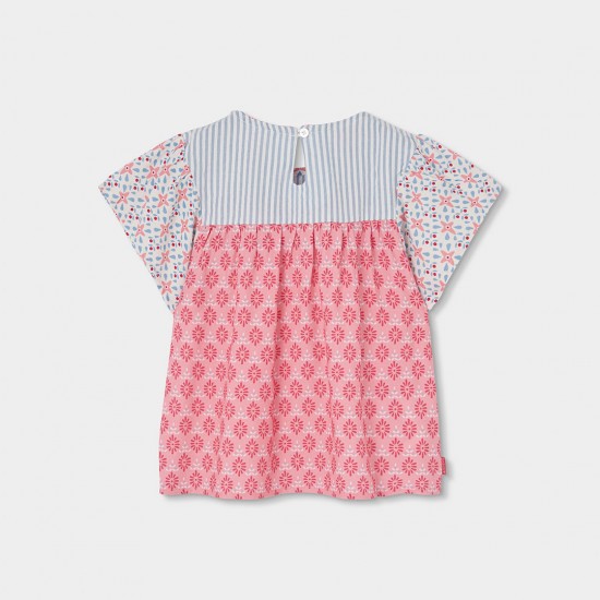 Boboli Poplin blouse combined for girl -BCI print 303051-9798-SS26