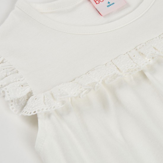 Boboli Knit t-Shirt for girl -BCI off white 303073-1111-SS26