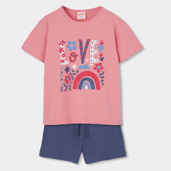 Boboli Set knit for girl -BCI peach 303163-3774-SS26