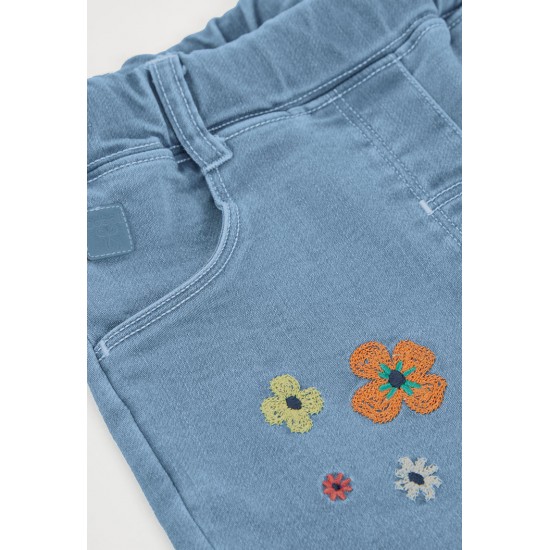 Boboli Τζιν παντελόνι  για κορίτσια -BCI λευκαντικό 313018-BLEACH-SS26