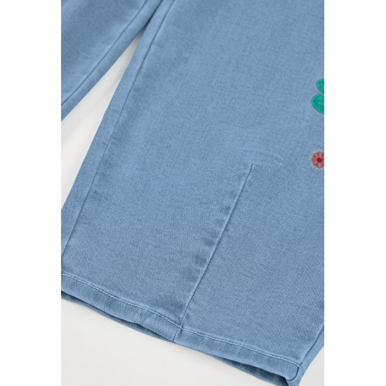 Boboli Τζιν παντελόνι  για κορίτσια -BCI λευκαντικό 313018-BLEACH-SS26