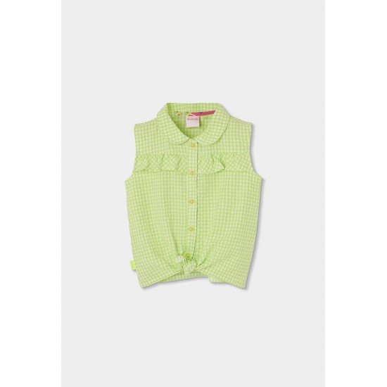 Boboli Poplin shirt check for girl -BCI checks 313096-9802-SS26