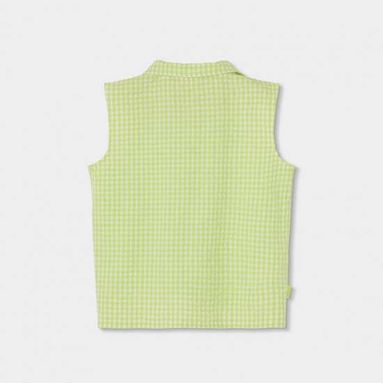 Boboli Poplin shirt check for girl -BCI checks 313096-9802-SS26