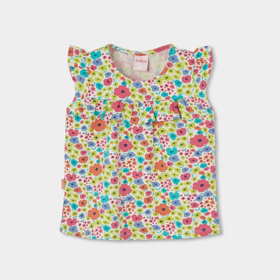 Boboli Knit t-Shirt floral for girl -BCI print 313142-9801-SS26