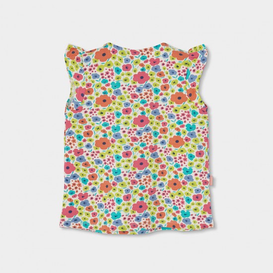 Boboli Knit t-Shirt floral for girl -BCI print 313142-9801-SS26