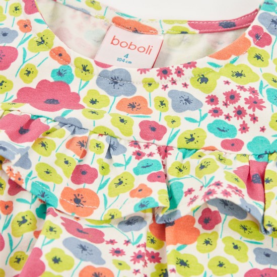 Boboli Knit t-Shirt floral for girl -BCI print 313142-9801-SS26