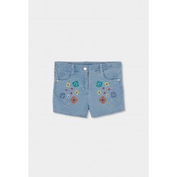 Boboli Τζιν σορτς πλεκτό για κορίτσια -BCI  313153-BLEACH-SS26