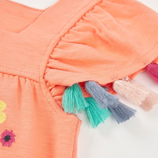 Boboli Πλεκτό φόρεμα φλόγα για κορίτσι -BCI μανταρίνι 313164-5146-SS26