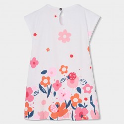 Boboli Πλεκτό φόρεμα για κορίτσι -BCI λευκό 323143-1100-SS26