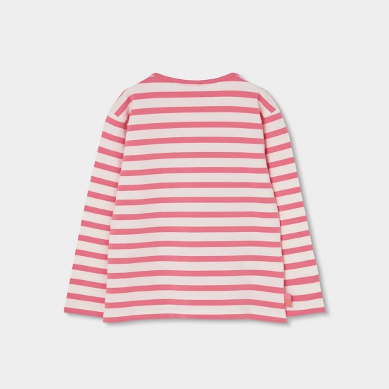 Boboli Πλεκτό μπλουζάκι ριγέ για κορίτσι -BCI ρίγες 333009-9803-SS26