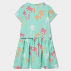 Boboli Φόρεμα βισκόζης "φοίνικες" για κορίτσι αποτύπωμα 333043-9806-SS26