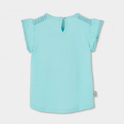 Boboli Πλεκτό μπλουζάκι για κορίτσι -BCI λίμνη 333100-4544-SS26