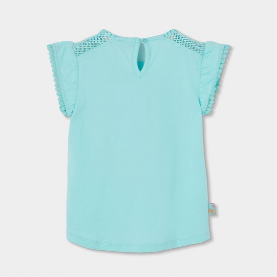 Boboli Πλεκτό μπλουζάκι για κορίτσι -BCI λίμνη 333100-4544-SS26