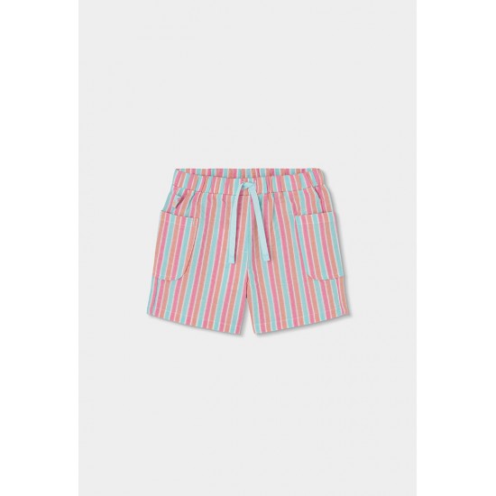 Boboli Βερμούδα από ποπλίνα για κορίτσι -BCI ρίγες 333111-9805-SS26