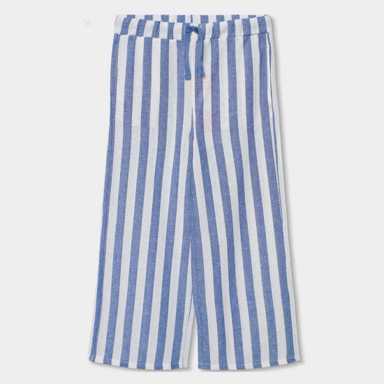 Boboli Λινό παντελόνι ριγέ για κορίτσια ρίγες 343011-9812-SS26
