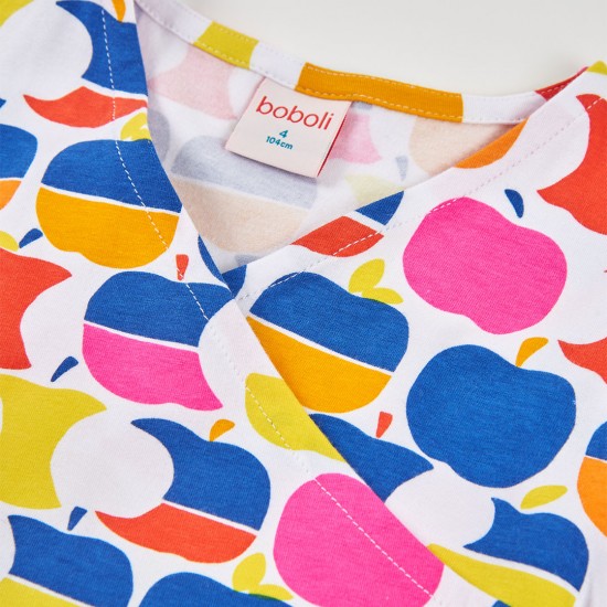 Boboli Πλεκτό ελαστικό φόρεμα για κορίτσι -BCI αποτύπωμα 343066-9809-SS26