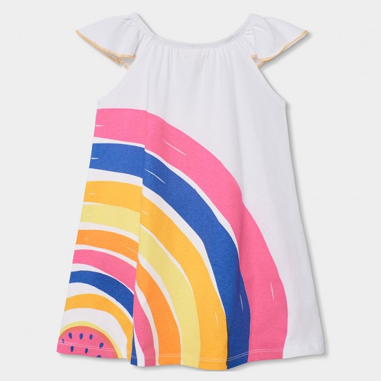 Boboli Πλεκτό φόρεμα για κορίτσι -BCI λευκό 343112-1100-SS26