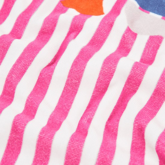 Boboli Towel striped hooded for girl -BCI stripes 343190-9811-SS26