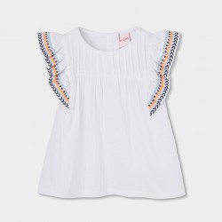 Boboli Φαντασία με φαρδιά μπλούζα για κορίτσια -BCI λευκό 403030-1100-SS26