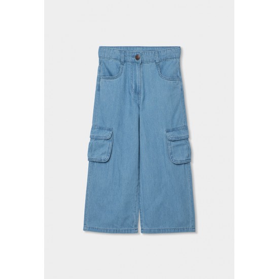 Boboli Τζιν παντελόνι για κορίτσια 403041-BLEACH-SS26