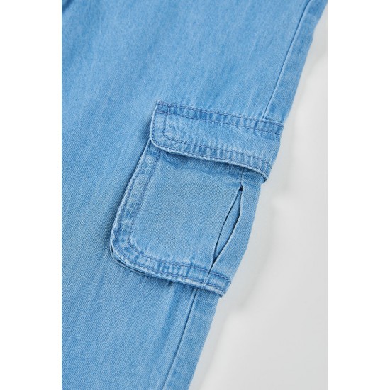 Boboli Τζιν παντελόνι για κορίτσια 403041-BLEACH-SS26