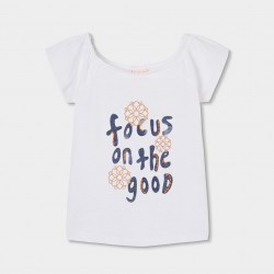 Boboli  μπλουζάκι  για κορίτσι -BCI λευκό 403063-1100-SS26