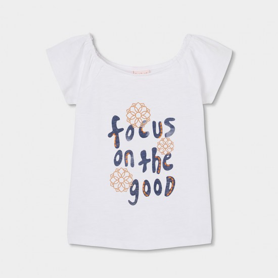 Boboli  μπλουζάκι  για κορίτσι -BCI λευκό 403063-1100-SS26