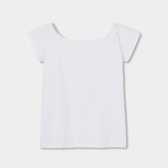 Boboli  μπλουζάκι  για κορίτσι -BCI λευκό 403063-1100-SS26
