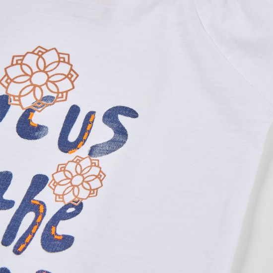 Boboli  μπλουζάκι  για κορίτσι -BCI λευκό 403063-1100-SS26