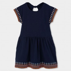 Boboli Πλεκτό φόρεμα φλόγα για κορίτσι -BCI ναυτικό 403120-2440-SS26