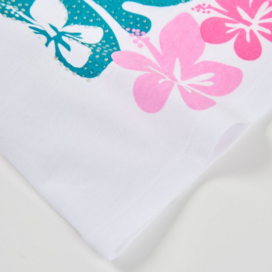 Boboli Πλεκτό μπλουζάκι τιράντες για κορίτσι -BCI λευκό 413109-1100-SS26