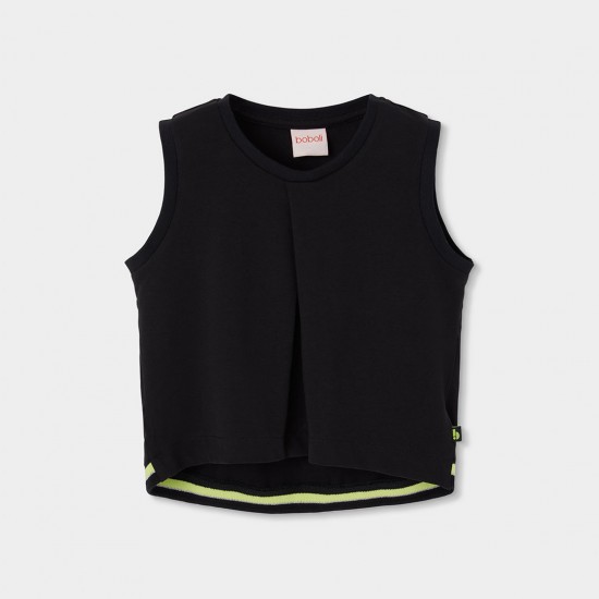 Boboli Μπλούζα με ελαστικό πλεκτό για κορίτσι -BCI μαύρος 423100-890-SS26