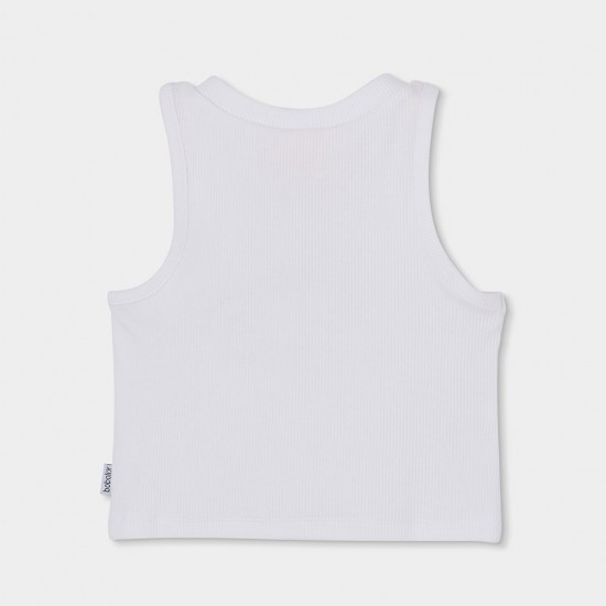 Boboli Πλεκτό μπλουζάκι για κορίτσι -BCI λευκό 493040-1100-SS26