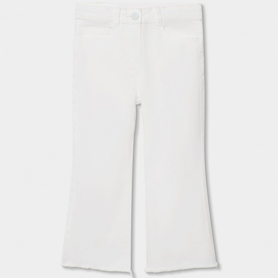 Boboli Παντελόνι ελαστικό twill για κορίτσι -BCI λευκό 493107-1100-SS26