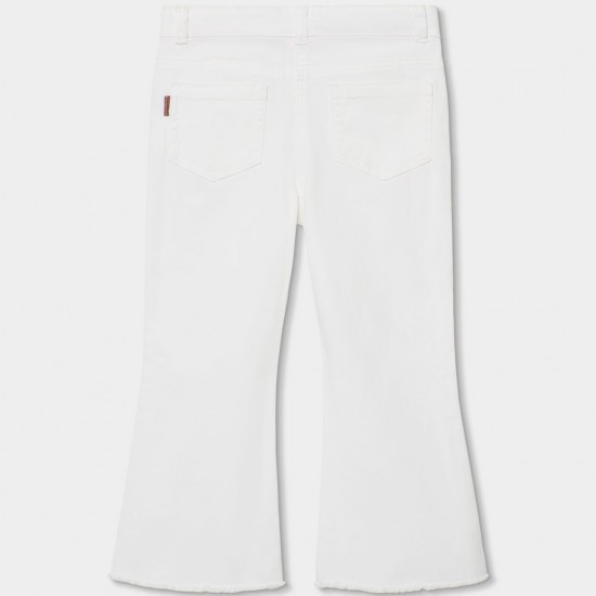 Boboli Παντελόνι ελαστικό twill για κορίτσι -BCI λευκό 493107-1100-SS26